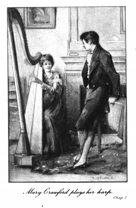 Mary Crawford plays her harp