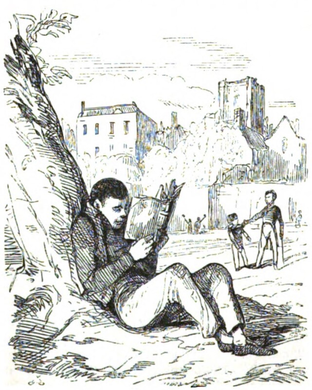 [Dobbin Reading under a Tree]