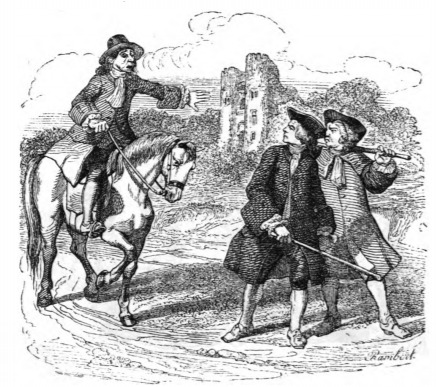 [Gulliver rides home after returning to England from Brobdingnag]