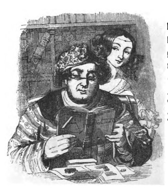[Gulliver reading in England]