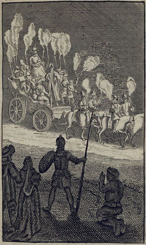 [Merlin's cart and Dulcinea]