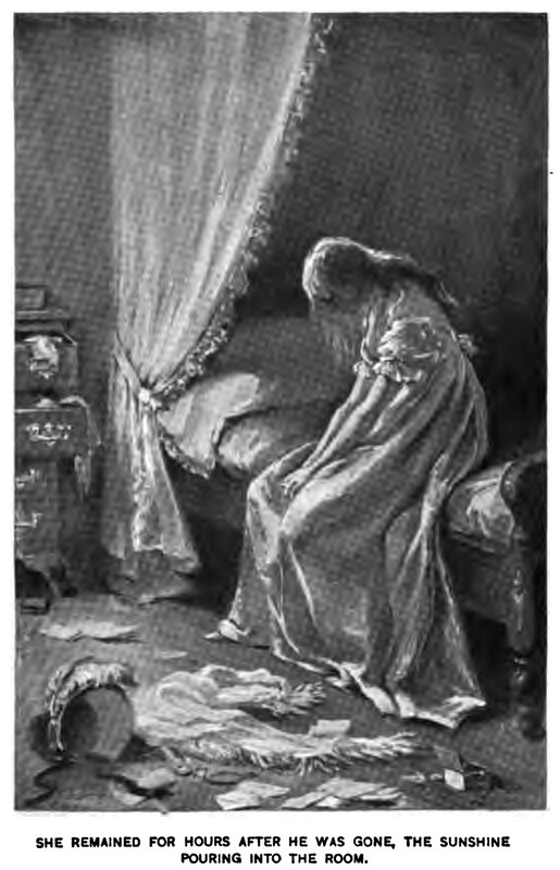 She remained for hours after he was gone