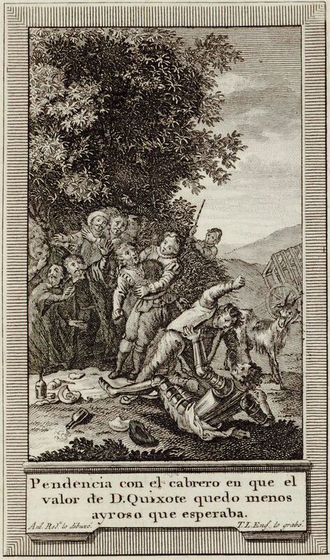 Pendencia con el cabrero en que el valor de D. Quixote quedo menos ayroso que esperaba