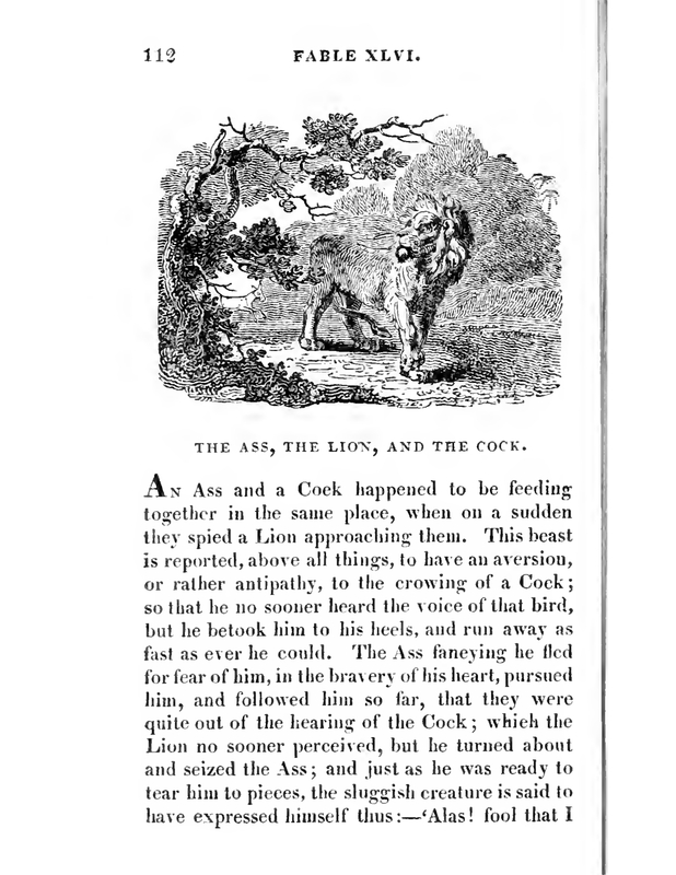 The Ass, the Lion, and the Cock