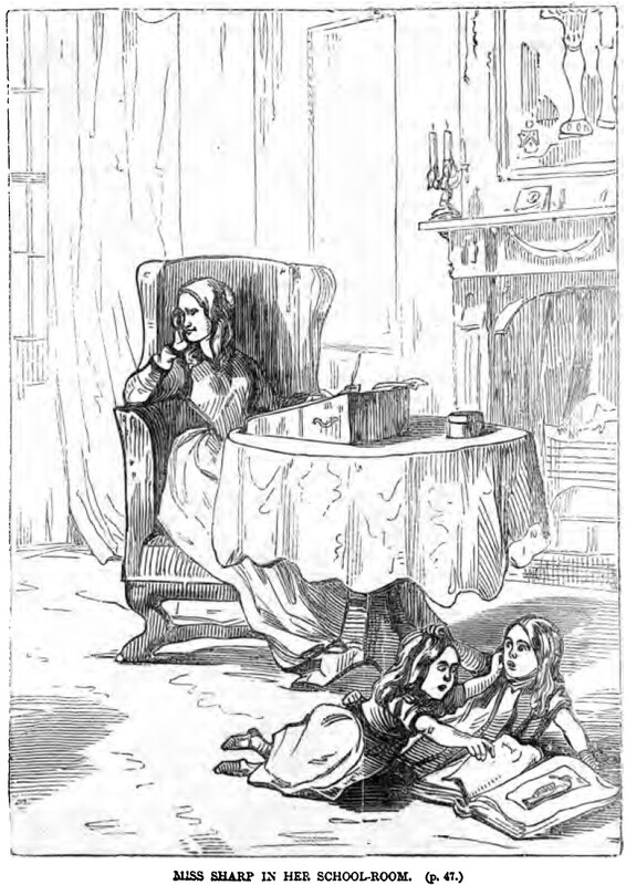 MISS SHARP IN HER SCHOOL-ROOM.