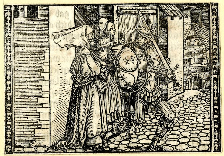 [Act XV – Areusa and Elicia Standing Beside Centurio]