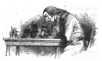 [Gulliver examines a Lilliputian carriage and converses with Lilliputians]
