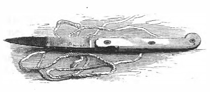 [A knife used to castrate male horses]