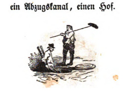 ein Abzugskanal, einen Hof