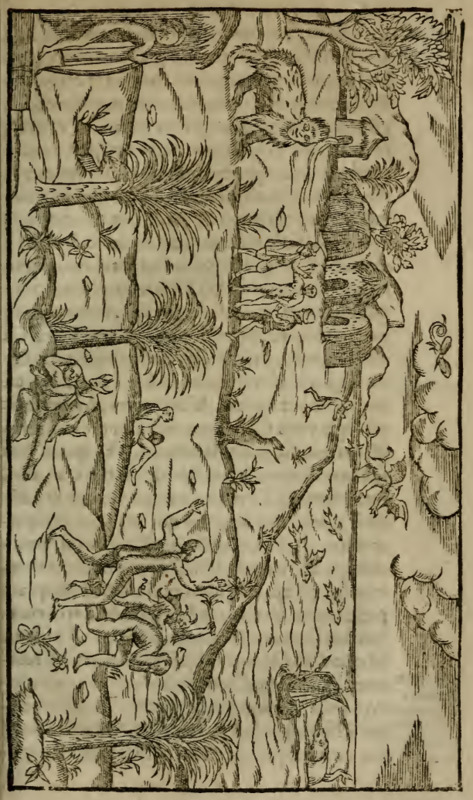 [Fantastical scene of an Indigenous village]