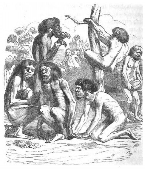 [Gulliver meets the yahoos for the first time]