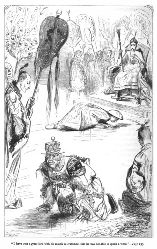 I have seen a great lord with his mouth so crammed, that he was not able to speak a word. - Page 253