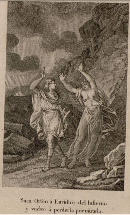 Saca Orfeo a Euridice del Infierno y vuelve a perderla por mirarla