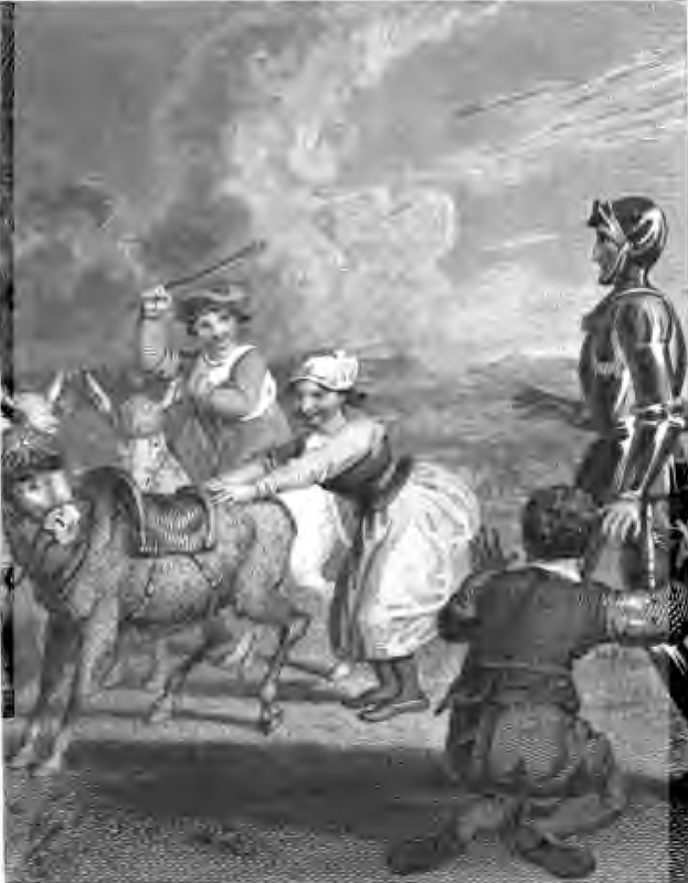 [Of how Dulcinea Mounted her Donkey with Swiftness and Dexterity]
