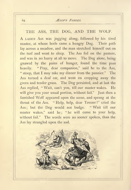 The Ass, the Dog, and the Wolf