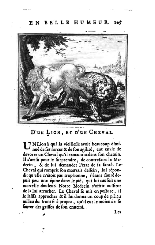 D’un Lion, et d’un Cheval