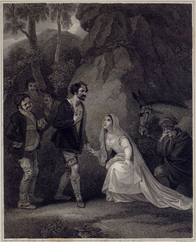 Don Quixote receiving the princess Mimicona