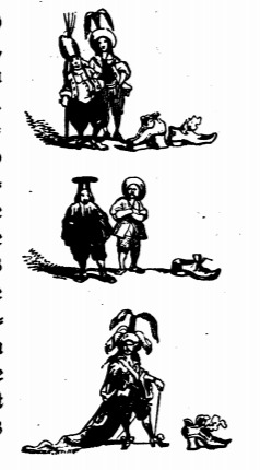 [Depiction of the separation between the Lilliputians and the Blefuscans]
