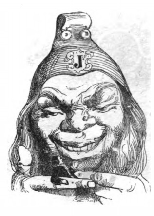 [the Queen of Brobdingnag’s dwarf torments Gulliver]