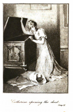 Catherine opening the chest