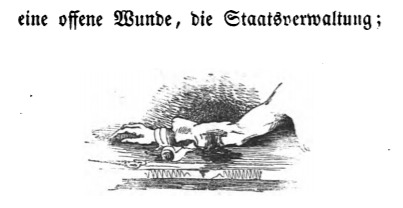 eine offene Wunde, die Staatsverwaltung