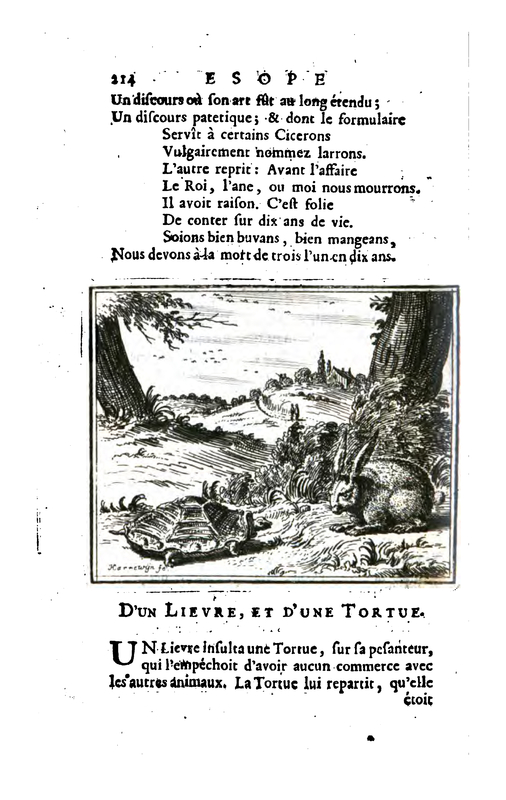 vol.1.D'un Lievre, et du'une Tortue
