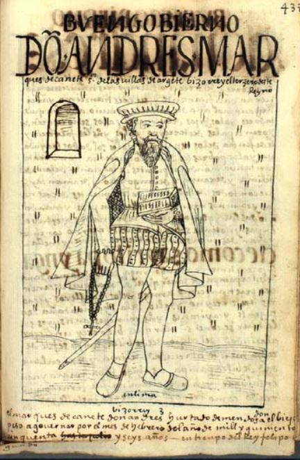 Don Andres Marques de Canete Senor de las Uillas de Argete Bizorrey el Terzero deste Rreyno
