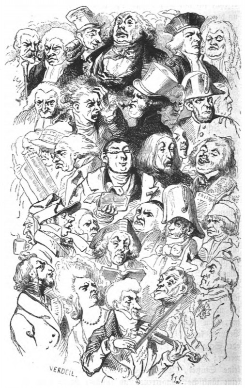 [Men representing professions that Gulliver thought to destroy his life in Europe]