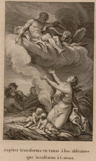 Jupiter transforma en ranas a los aldeanos que insultaron a Latona