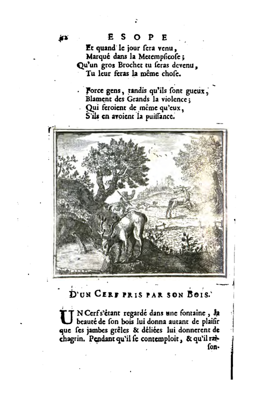 D'un cerf pris par son bois