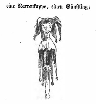 ein Narrenkappe, einen Günstling