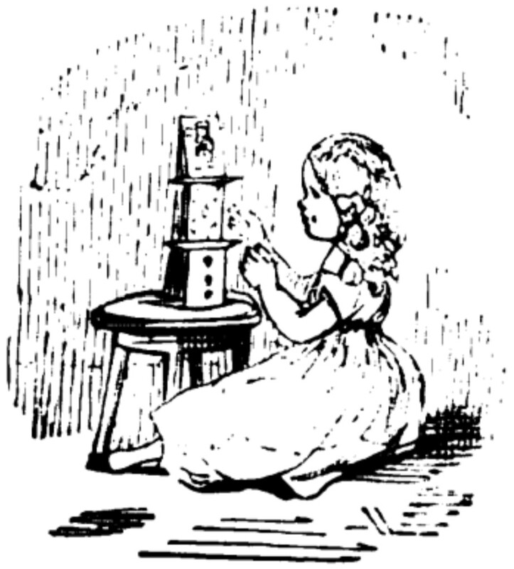 [Girl Building a House of Cards]