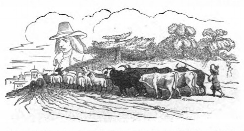 [Gulliver watches a herd of cattle which form part of Gulliver’s household]