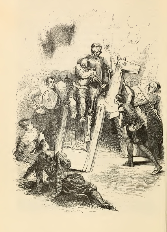 [Don Quixote and Sancho Panza Ride the Wooden Horse Clavileno]
