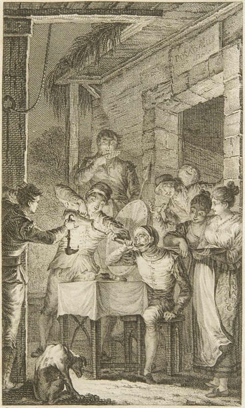 ﻿[Don Quixote's dinner at the inn]