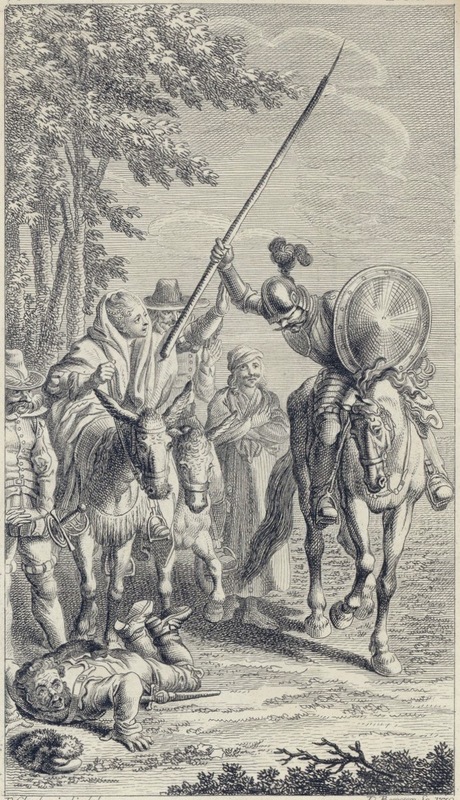 [Don Quixote punishes Sancho Panza]