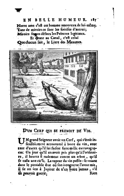 D'un Cerf Qui Se Prenoit De Vin