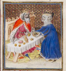 Dripetrua à deux visages servant à table son père Mithridate