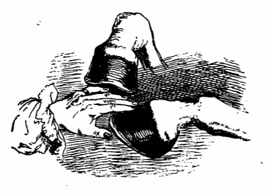 [Gulliver’s master examines his hand]