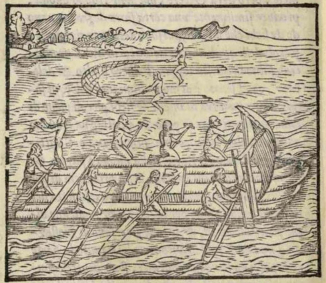 Il modo di pescare, & nauigare nel mare di Mezzo giorno.
