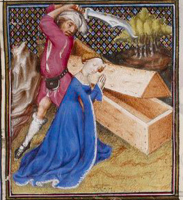 Polyxène sacrifiée sur le tombeau d’Achille