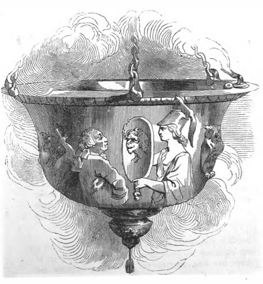 [a hanging incense burner with a depiction of virtue]