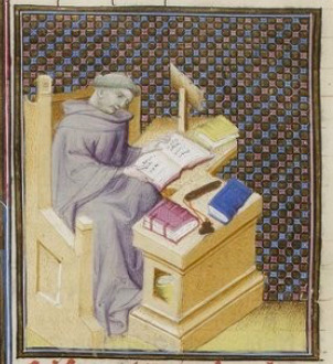 Boccace à sa table d’étude