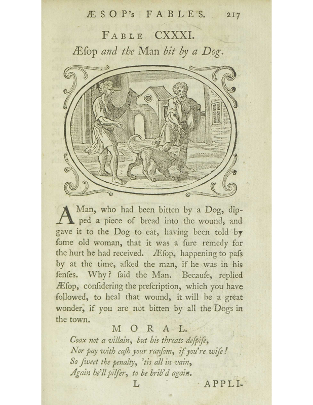 Aesop and the Man bit by a Dog