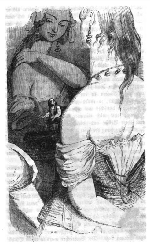 [Gulliver with the maids of honour on Brobdingnag]