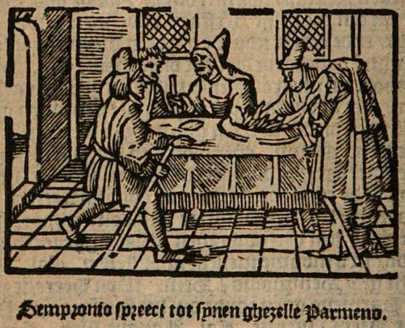 [Act IX] Sempronio spreect tot synen ghezelle Pármeno.