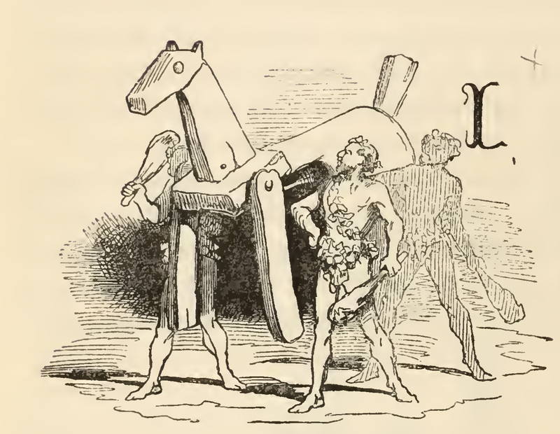 [The Famous Horse Clavileno Carried Forth]