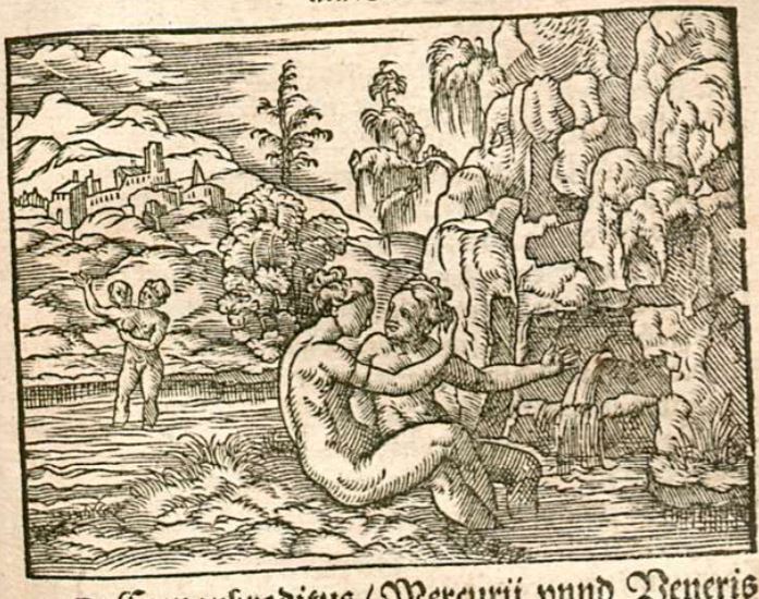 Salmacis und Hermaphroditus in einen Leib