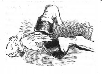 [Gulliver’s master examines his hand]