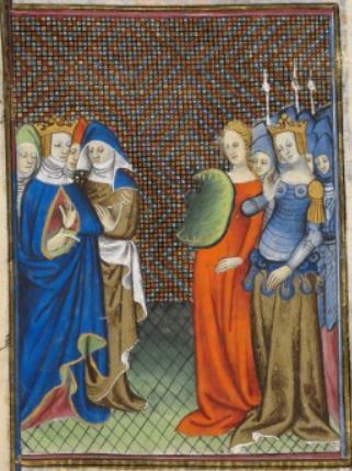 Cy sensuit histoire de marpesie et lampedon seurs et ensemble royne de amazones